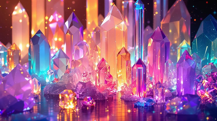 Işıltılı Kristal Dijital Sanat Görsel Oluşturucu aracının görseli