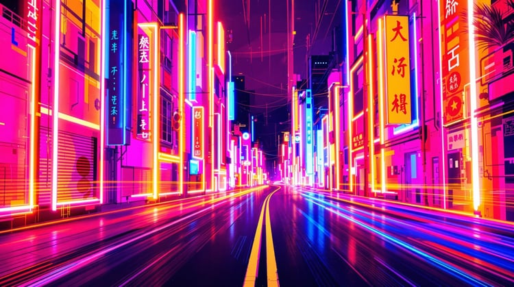 Neon Renkli Görsel Oluşturucu aracının görseli
