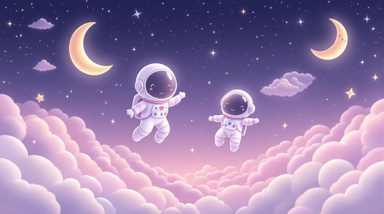 Sevimli Astronotlar Görsel Oluşturucu aracının görseli