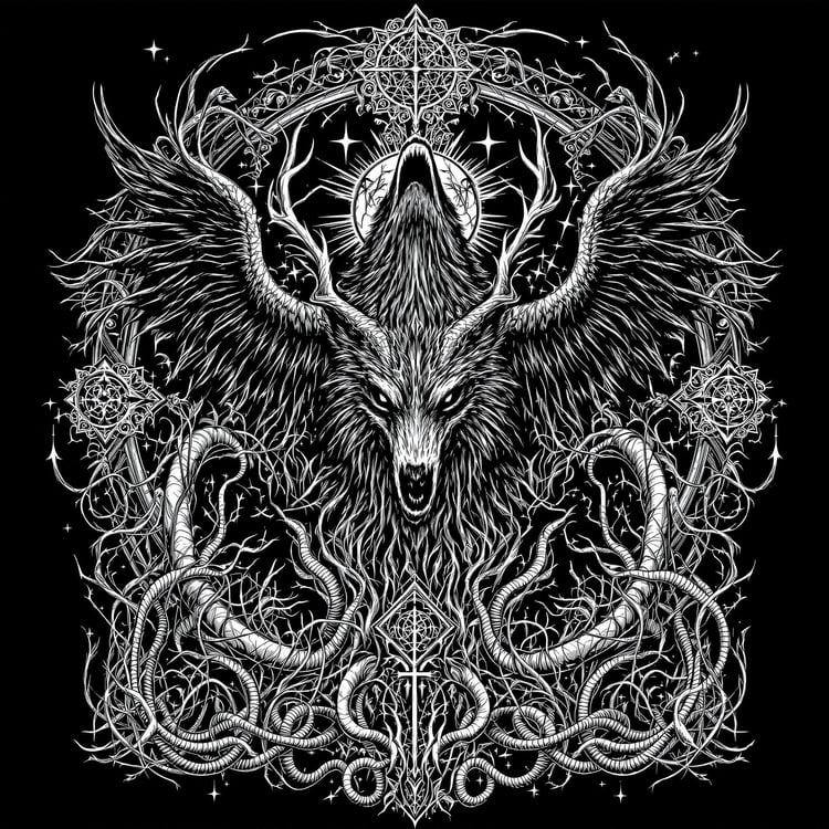 Rock Metal Temalı Tasarım Oluşturucu aracının görseli