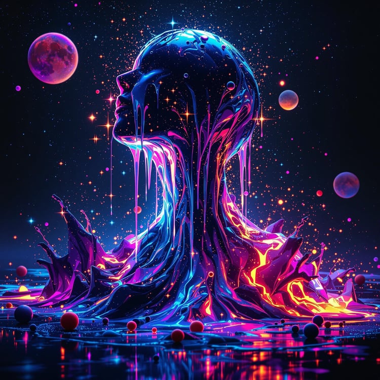 Neon Sürreal 3D Görsel Oluşturucu aracının görseli