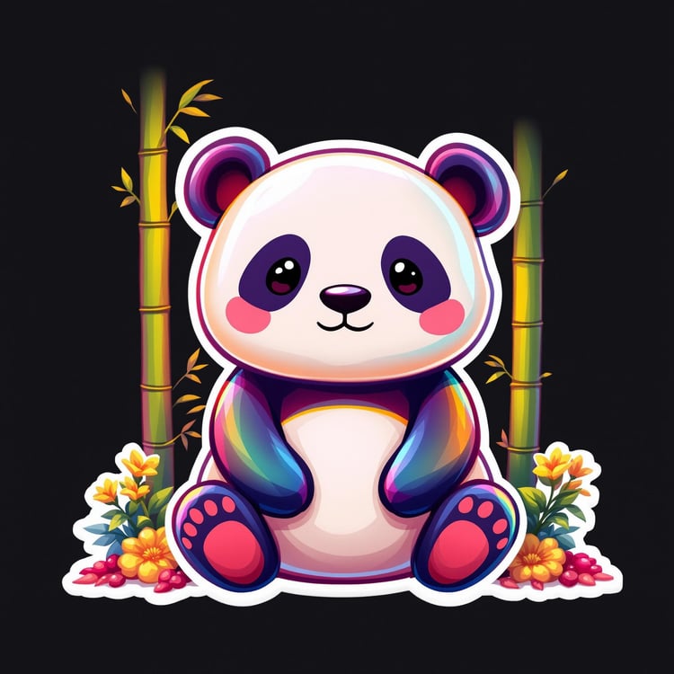 Kawaii 3D Parlak Sticker Görsel Oluşturucu aracının görseli