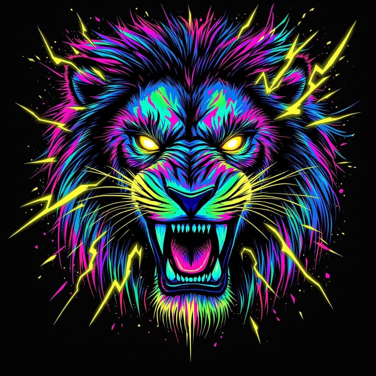 Neon Hayvan T-Shirt Tasarımı Oluşturucu aracının görseli